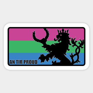 An Tir Pride - Polysexual - Oblong Sticker